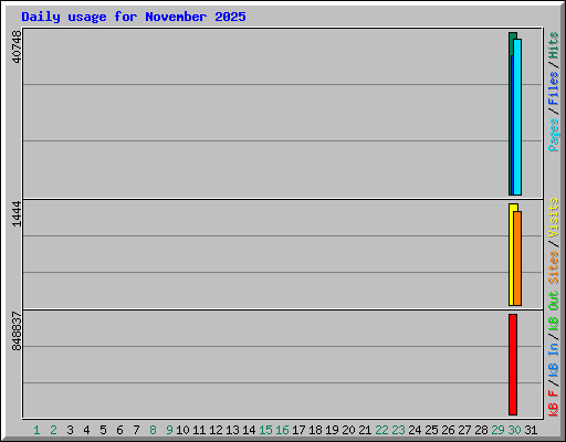 Daily usage for November 2025